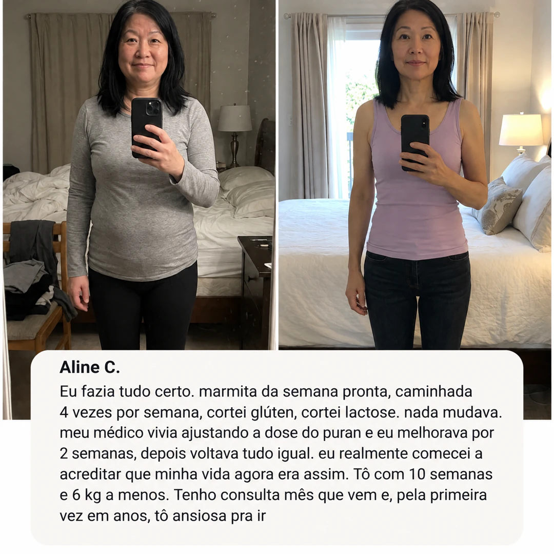 Antes e depois de uma cliente